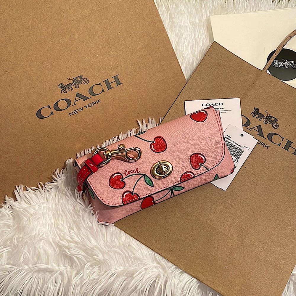 Coach Cherry Print Sunglass Case - Picture 6 of 11